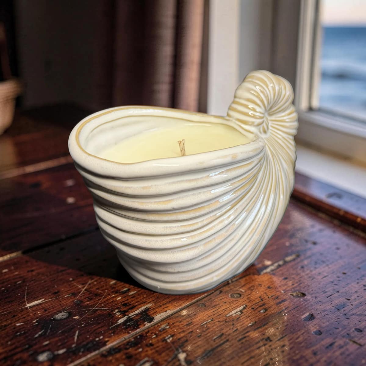 Repurposed Ceramic Shell Candle Set – Drift