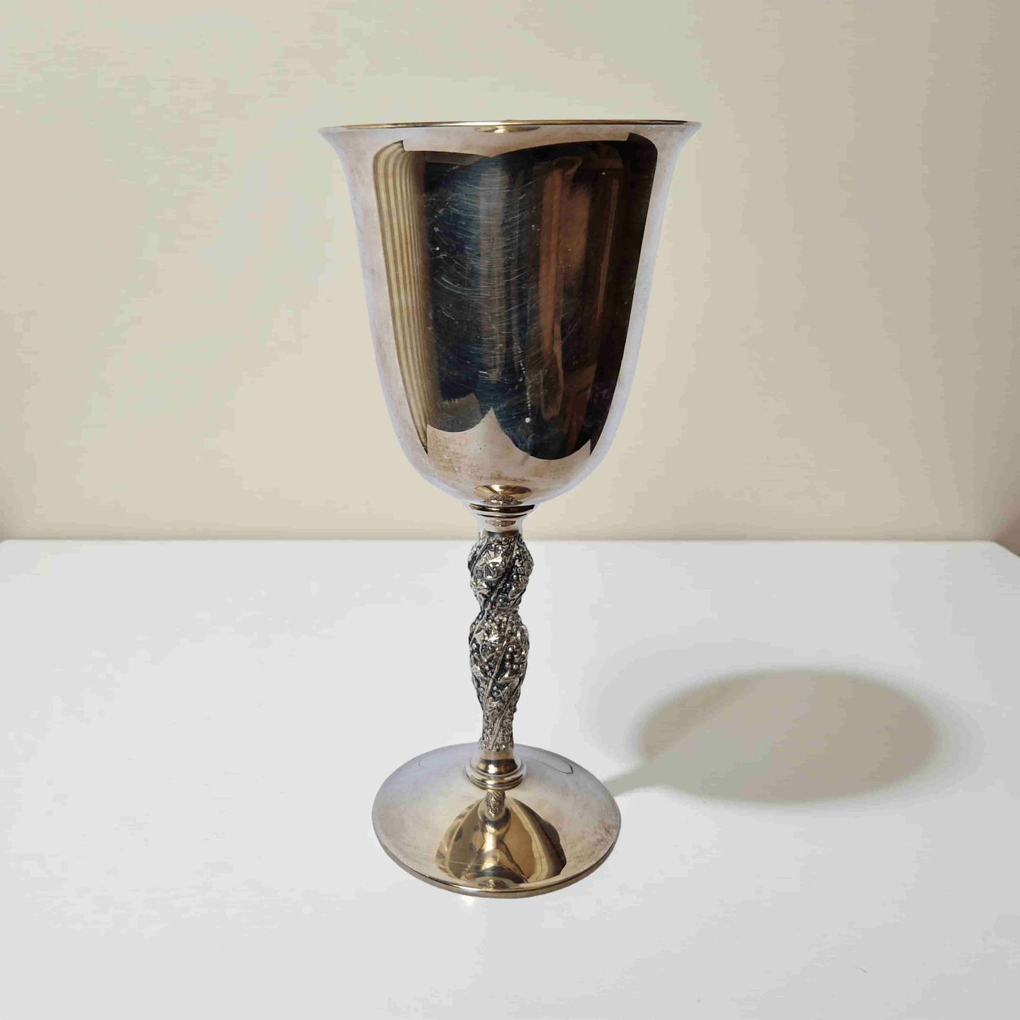 silver goblet candle