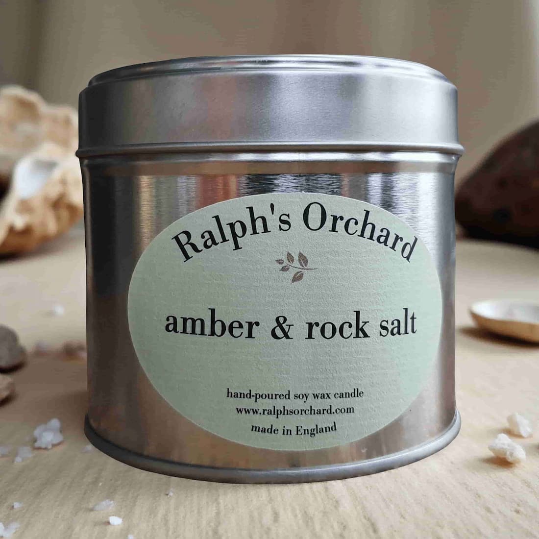 Amber & Rock Salt scented candle