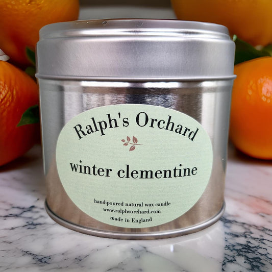 winter clementine scented candle