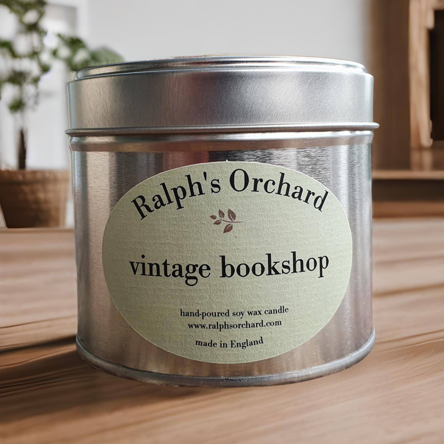 vintage bookshop scented candle