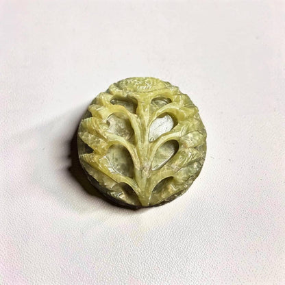 Vintage Carved Soapstone Pot Candle