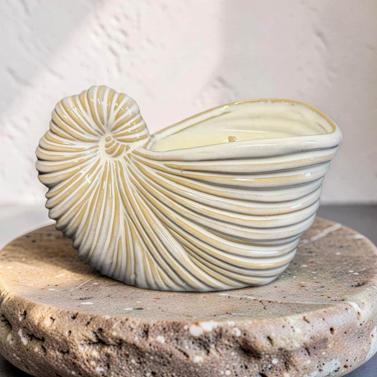 Repurposed Ceramic Shell Candle Set – Drift