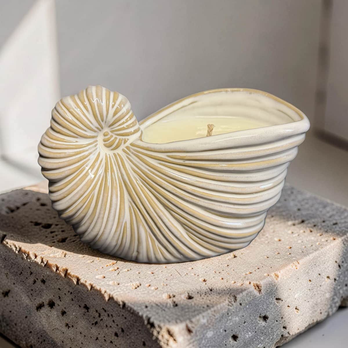 Repurposed Ceramic Shell Candle Set – Drift