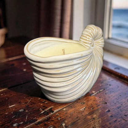 Repurposed Ceramic Shell Candle Set – Drift
