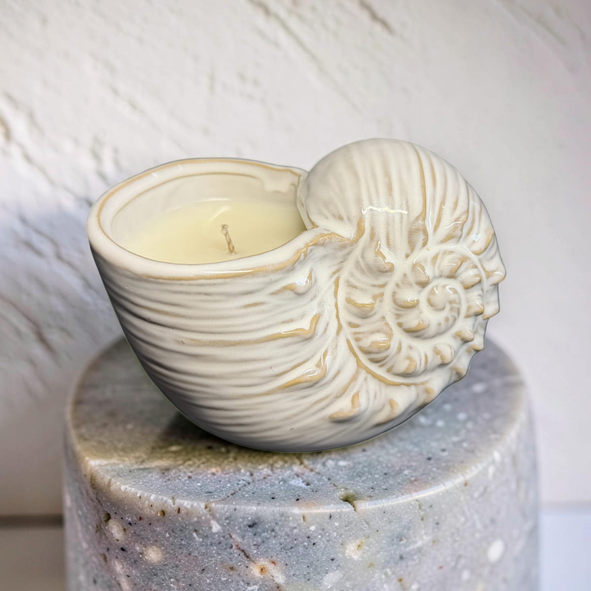Repurposed Ceramic Shell Candle Set – Drift