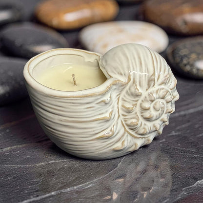 Repurposed Ceramic Shell Candle Set – Drift