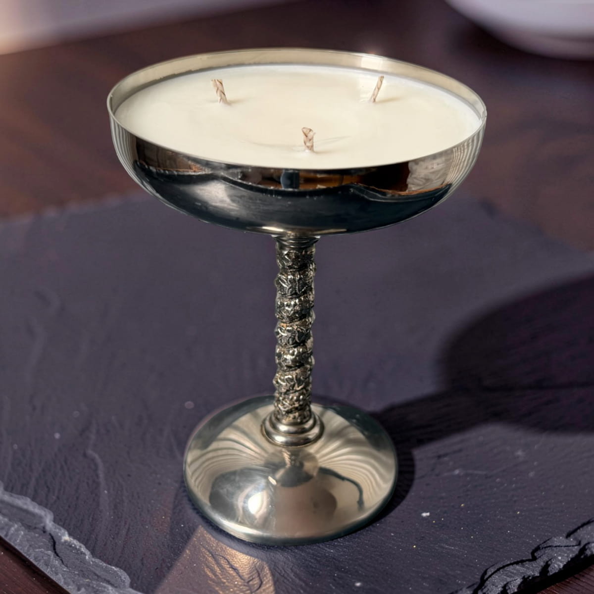 champagne coup goblet candle