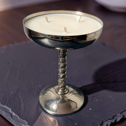 champagne coup goblet candle