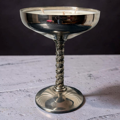 champagne coup goblet candle