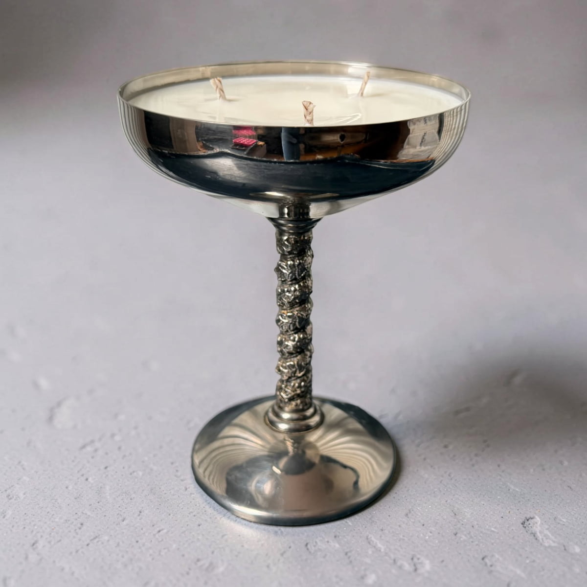 champagne coup goblet candle