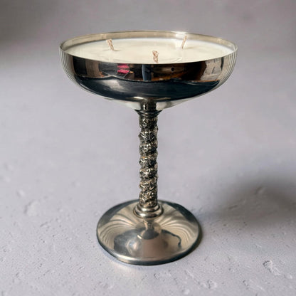 champagne coup goblet candle
