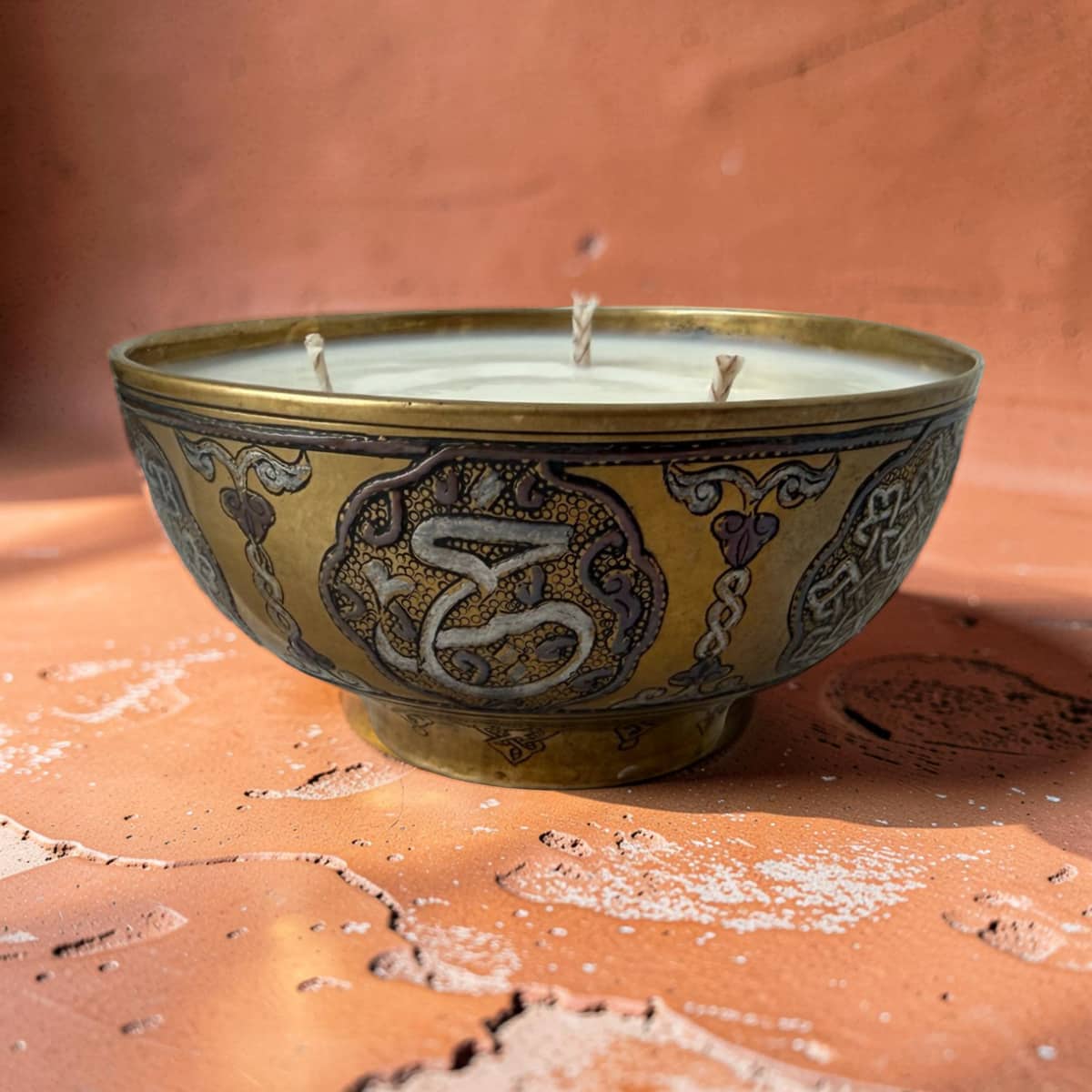 damascene bowl candle