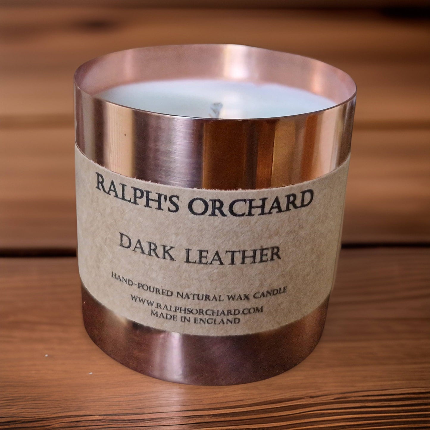 Dark Leather scented natural candle