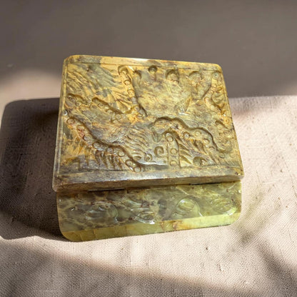 Carved Soapstone Elephant Trinket Candle - 4 Wicks