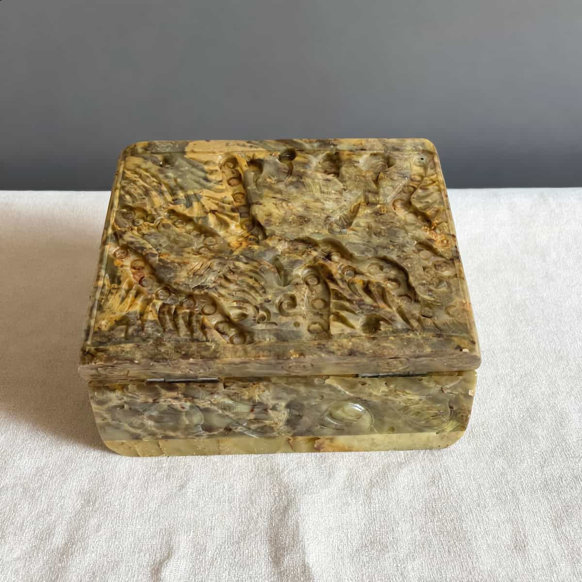 Carved Soapstone Elephant Trinket Candle - 4 Wicks