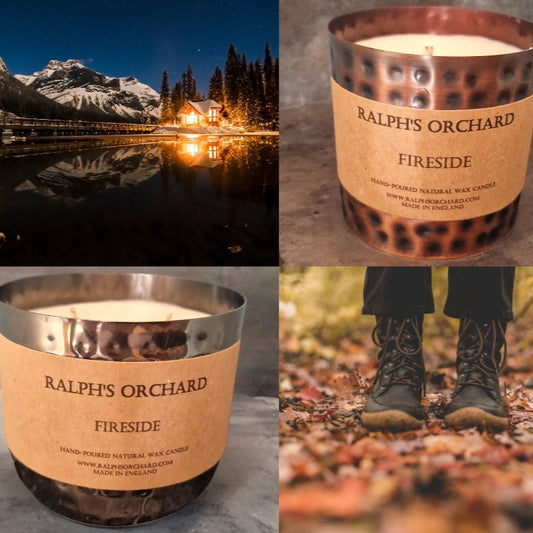 fireside candle collage