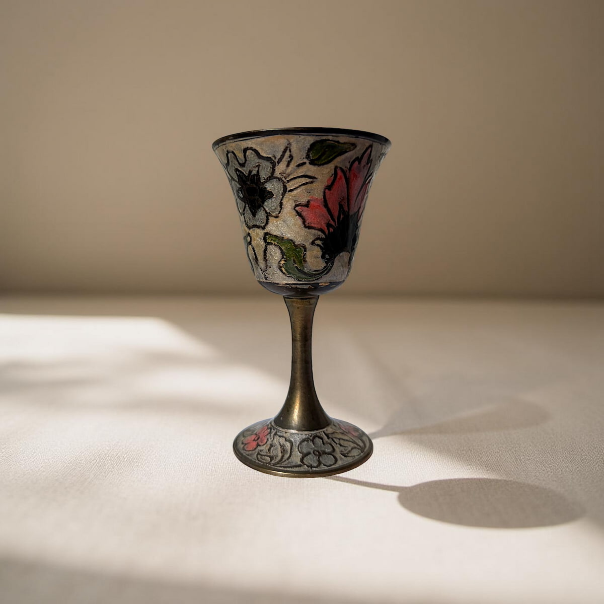 flowered goblet candle