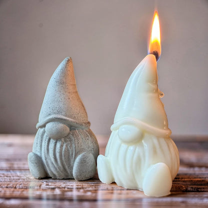 Mini Gnome | Natural Wax Candle or Concrete Ornament