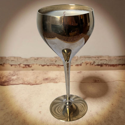 Repurposed Vintage Golden Goblet Candles