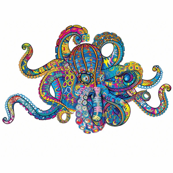 Colorful octopus illustration on a white background