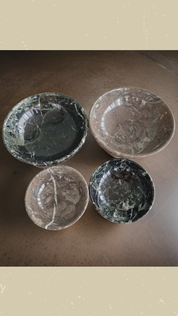 Genuine Marble Bowl Candles 