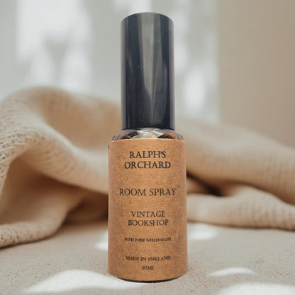 Ralph's Orchard room spray bottle on a neutral background