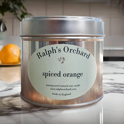spiced orange scented candle