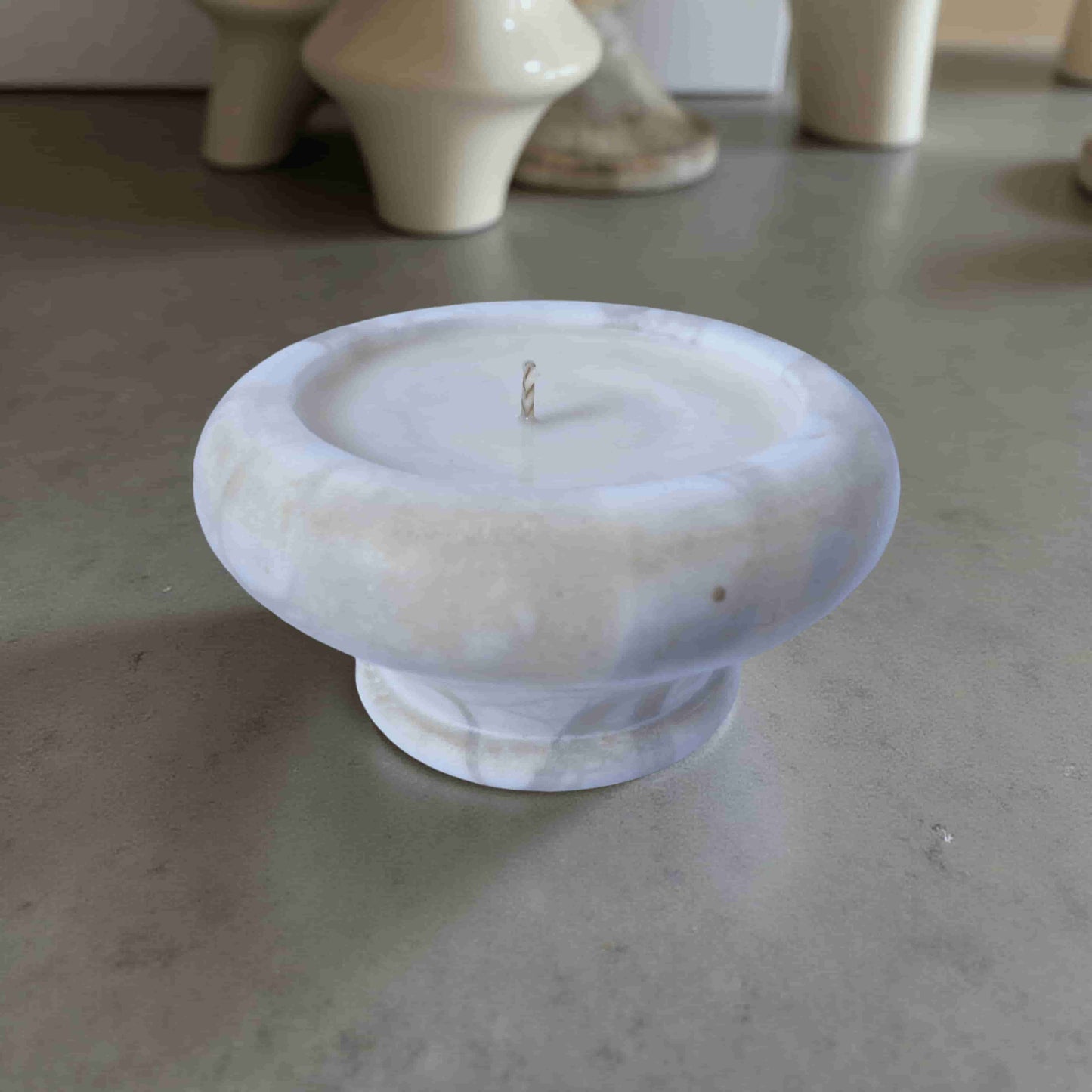Repurposed Stone Trinket Dish Candle – Oro Verde