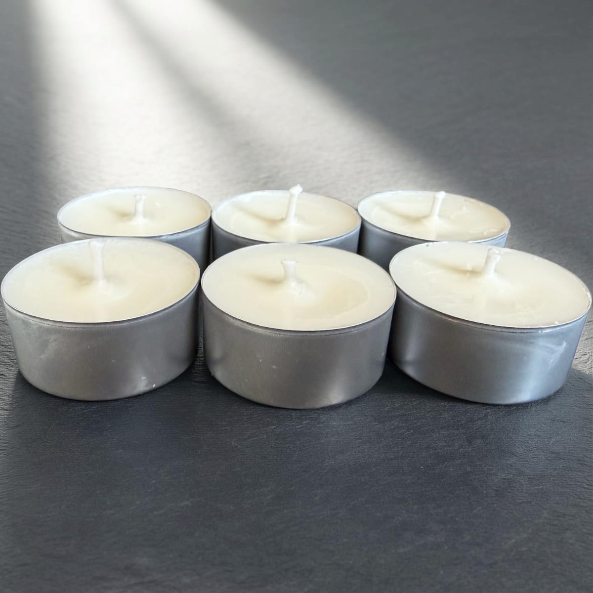 set of 6 tealight candles