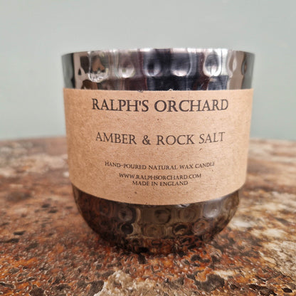Amber & Rock salt scented candle 