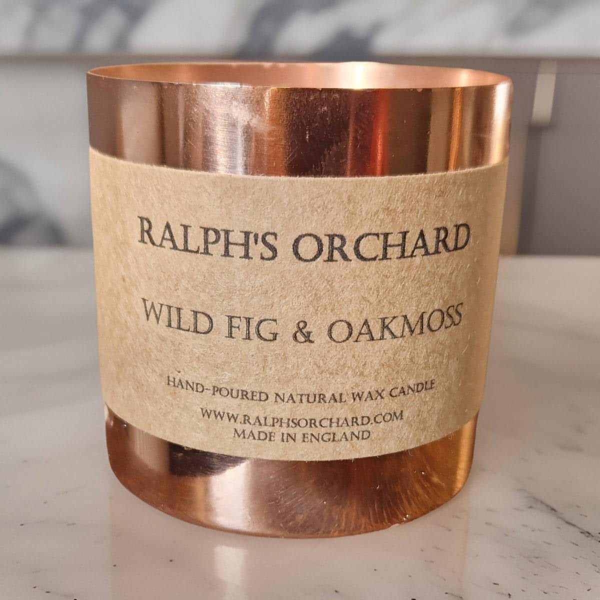 wild fig & oakmoss scented COPPER CANDLE