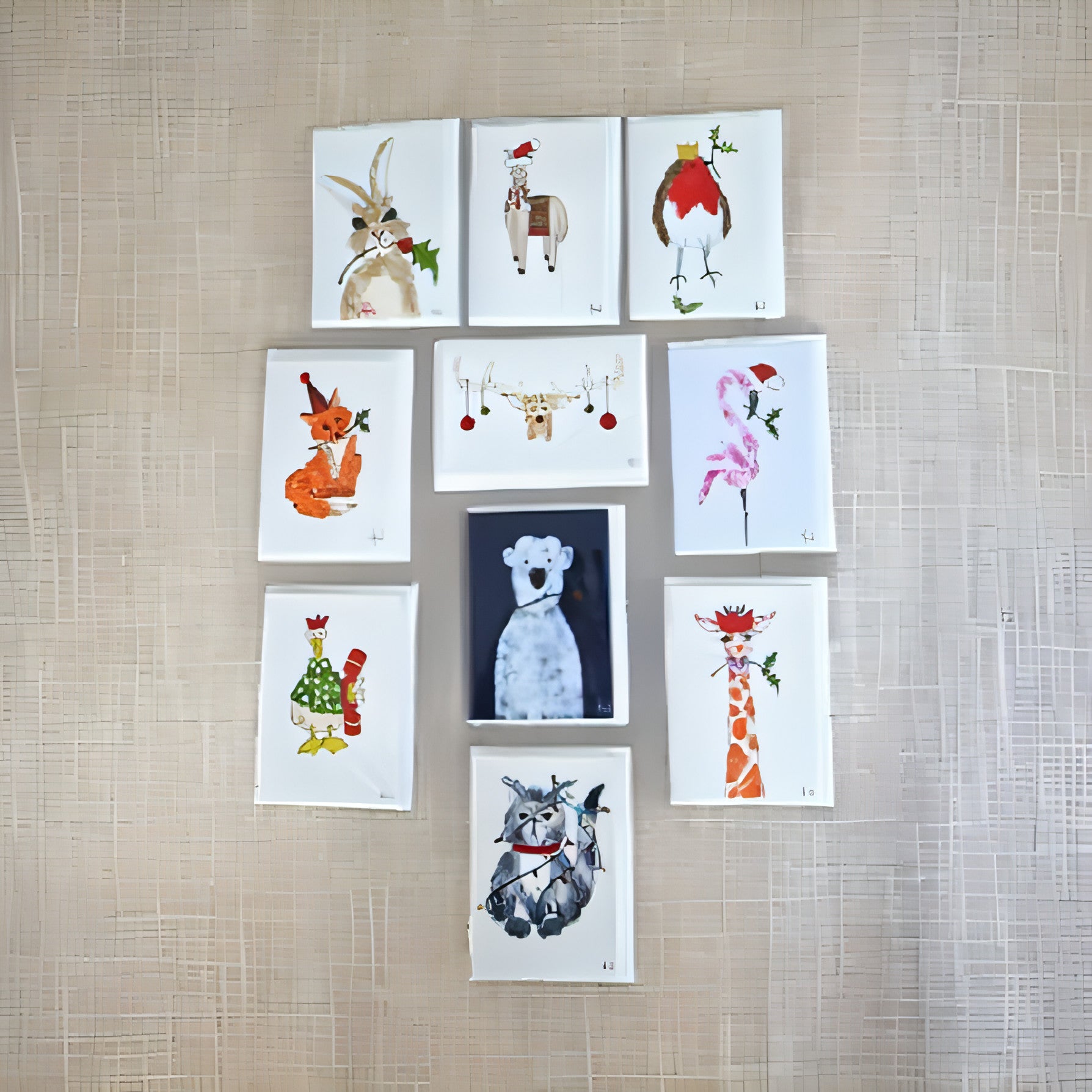 recycled paper handmade christmas cards