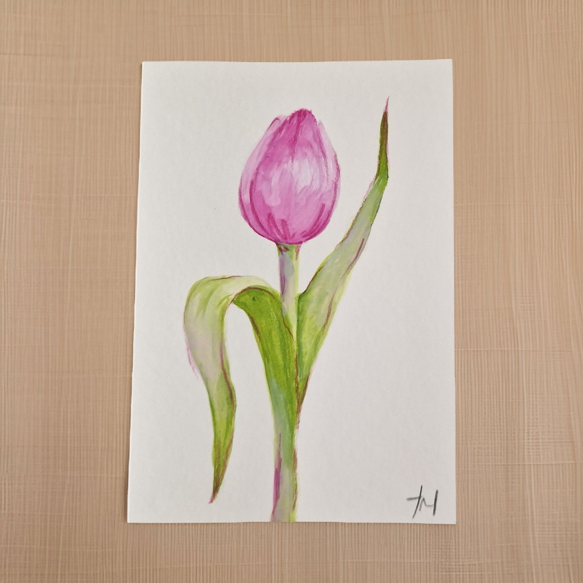 Tulip Hand-painted Greeting Card