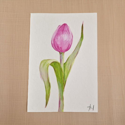 Tulip Hand-painted Greeting Card
