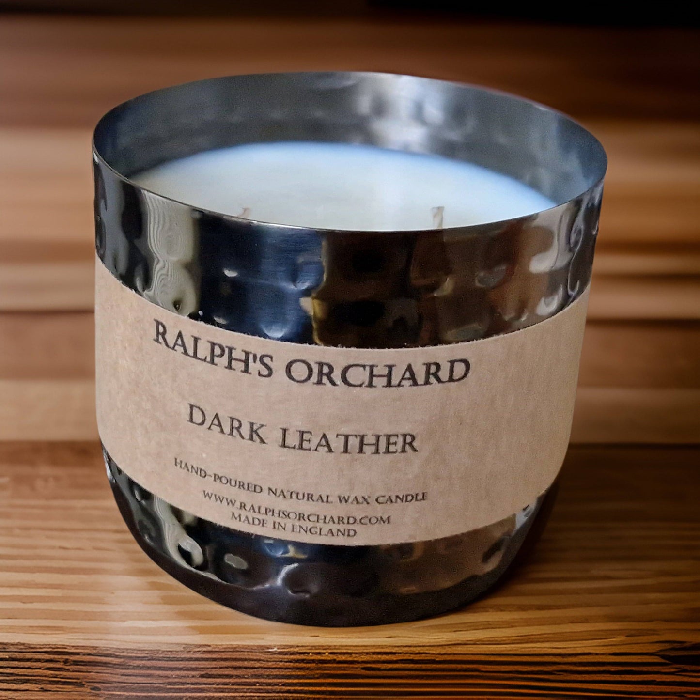 Dark Leather scented natural candle