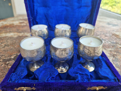 wine goblet candles