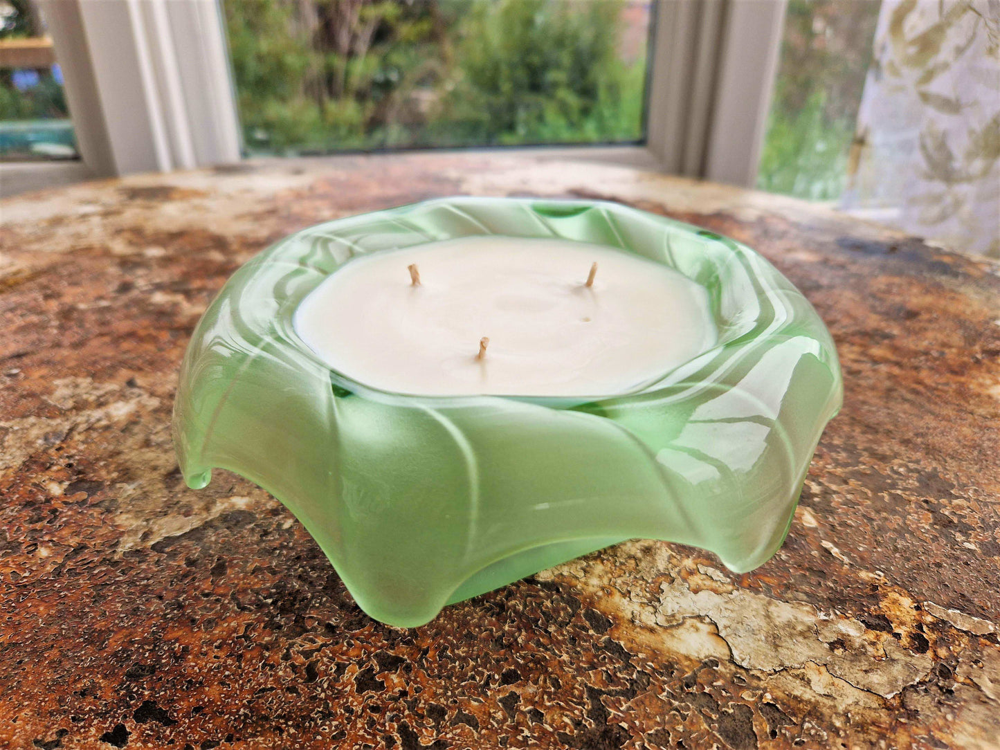 garden herbs scented 3 wick candle
