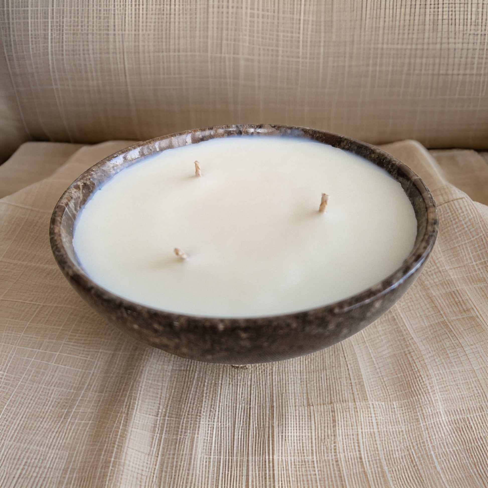 genuine marble bowl candle