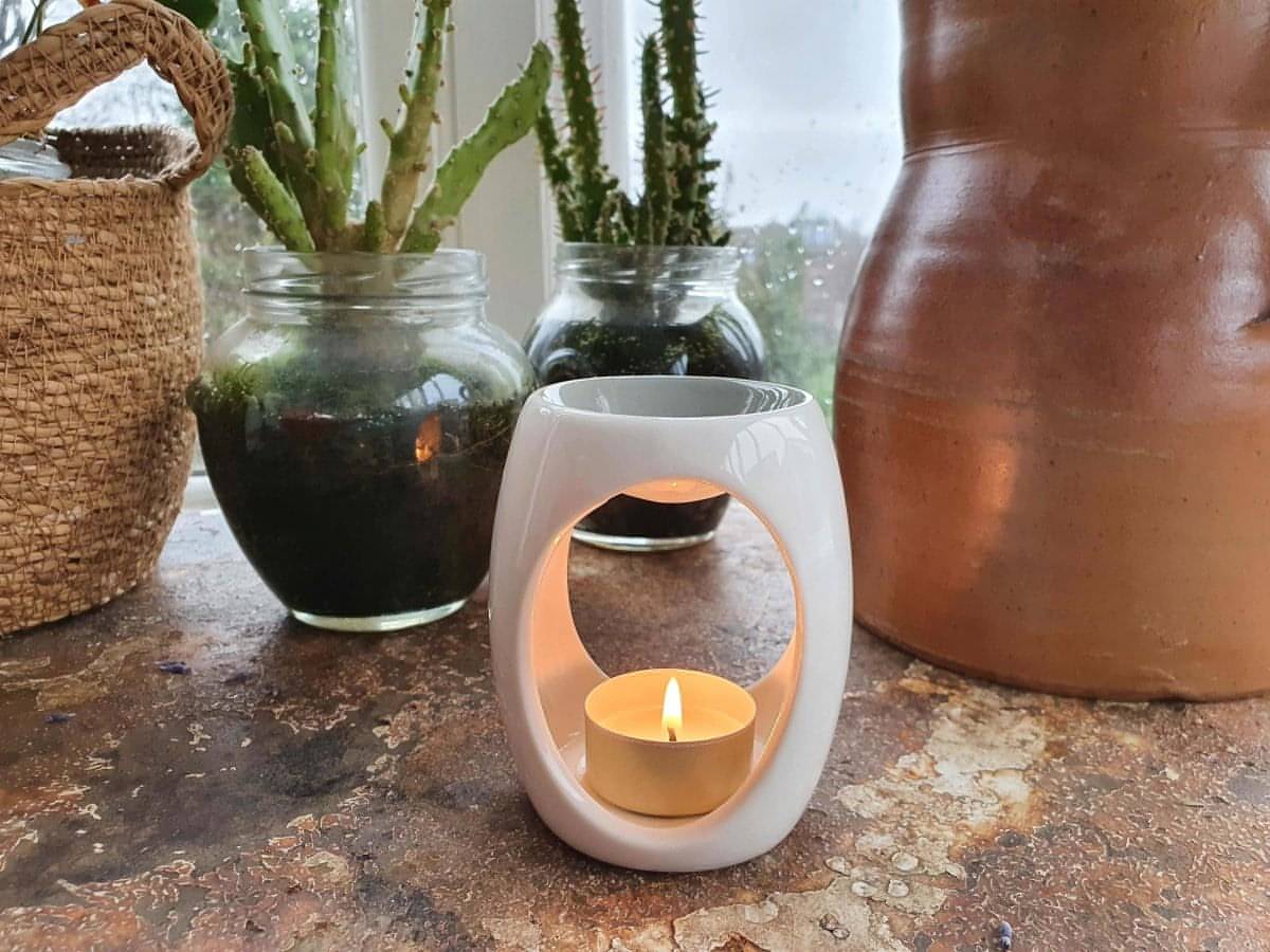 Wax melt burner gift - melt starter kit with soy tealight and melt. Candle & Oil Warmers Ralph's Orchard 