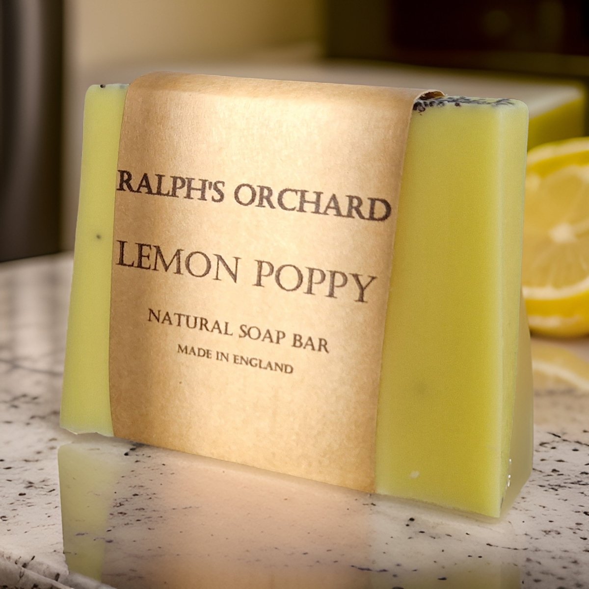 Lemon poppy handmade soap